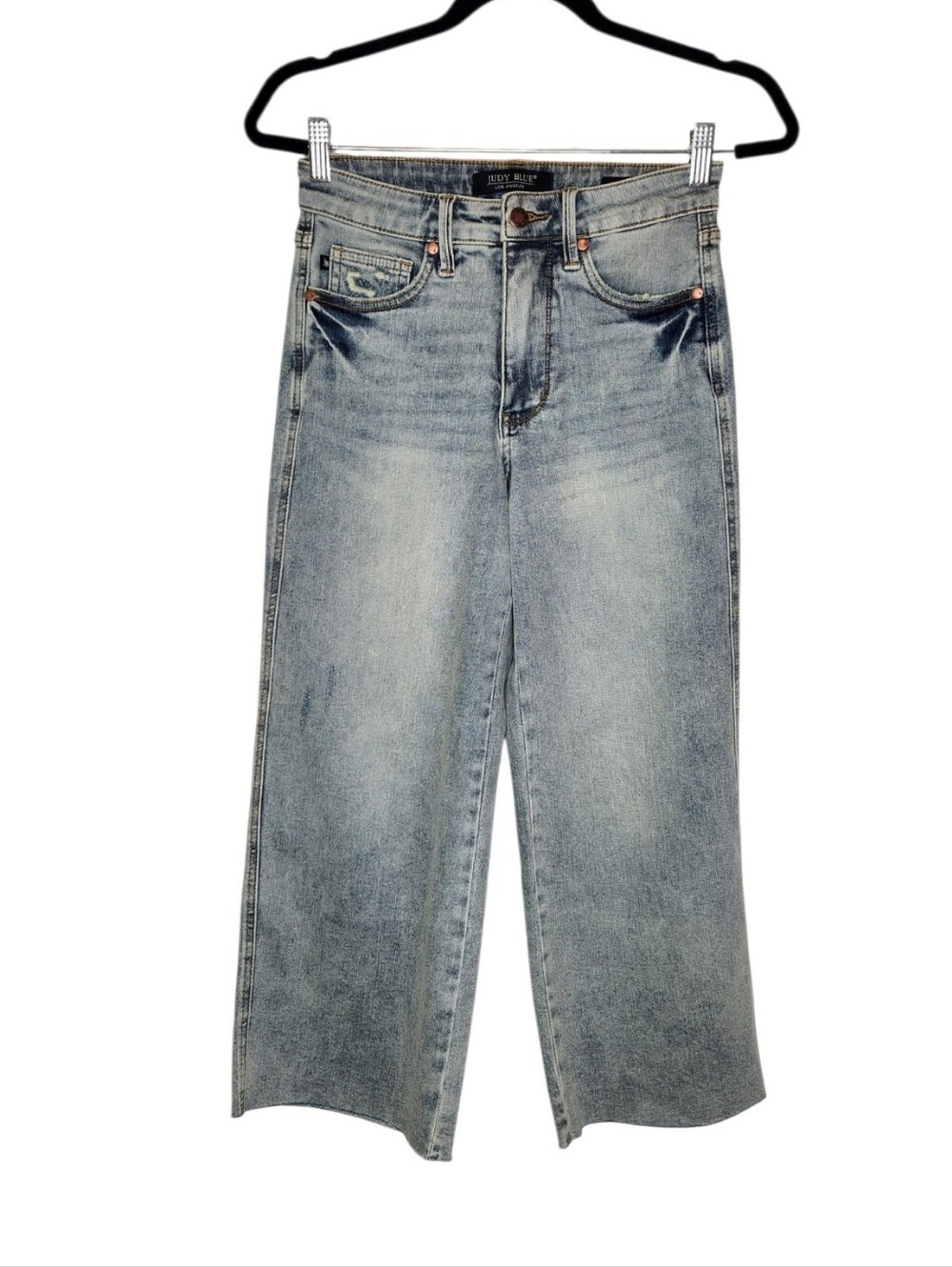 Judy Blue Wide Crop Raw Hem Jeans Size 3/26